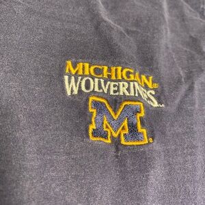 Vtg 90s Michigan Wolverines STARTER Turtleneck Long Sleeve